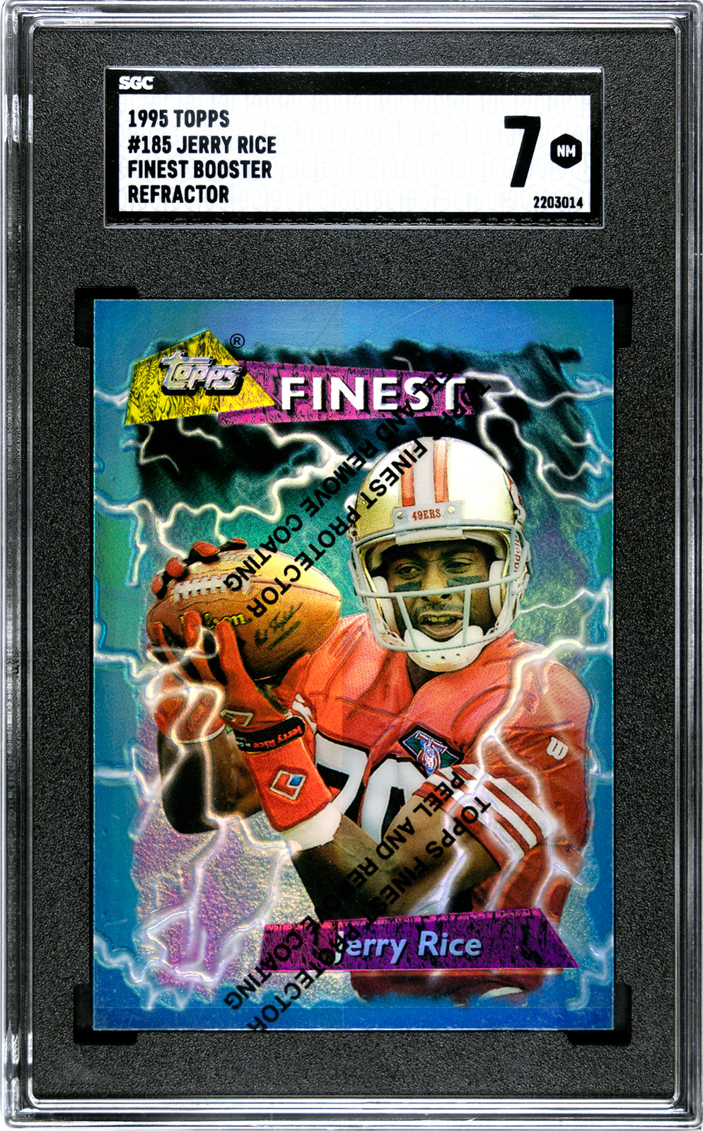 1995 Topps Finest Boosters Refractor with coating #B185 Jerry Rice SGC –  Rileys Memorabilia and Cards